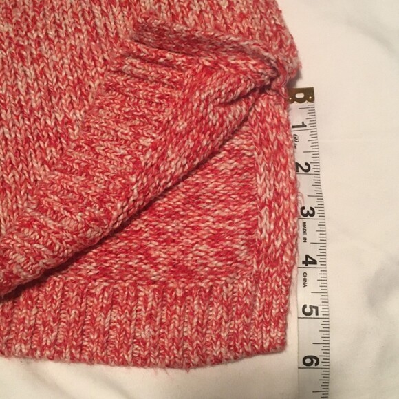 🎯3 for $30🎯 Sweater Womens XXL pink white heather turtleneck 80s 90s Oversized - Picture 7 of 7